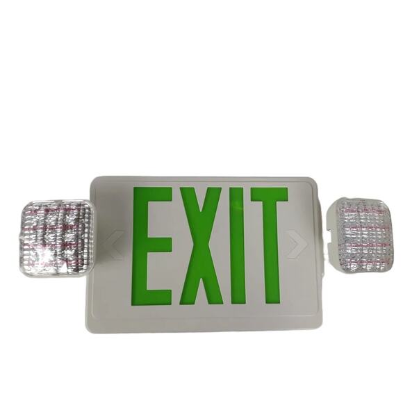 NEW Tamlite Green EXIT Sign + LED Emergency Lights, Dual Voltage, Battery Tamco - Picture 7 of 10